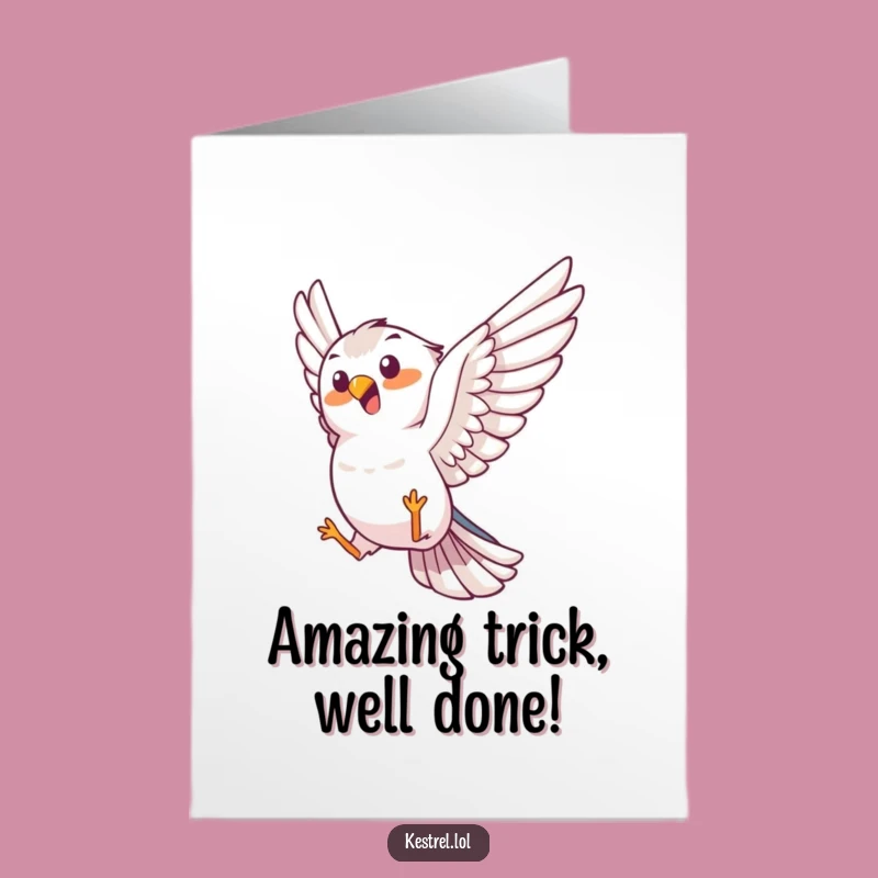 Free Printable Kestrel Congrats Card: Amazing Trickster Bird Downloadable for Triumphs