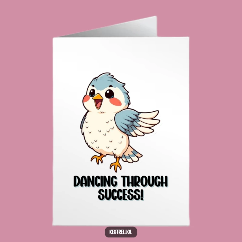 Free Printable Congrats Card: Dancing Kestrel - Humorous Downloadable Joy!