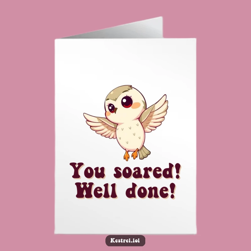 Free Printable Kestrel Card: Joyful Celebration of Success, Amazing DIY Downloadable Gift