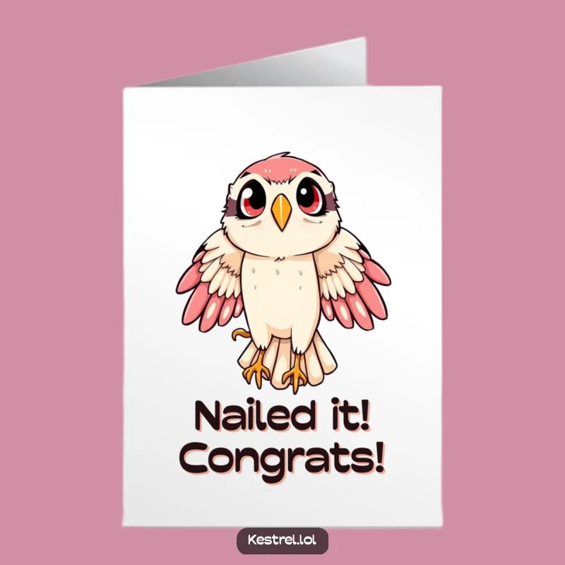 Free Printable Kestrel Swoop Congrats Card: Dynamic Achievement Downloadable Gift