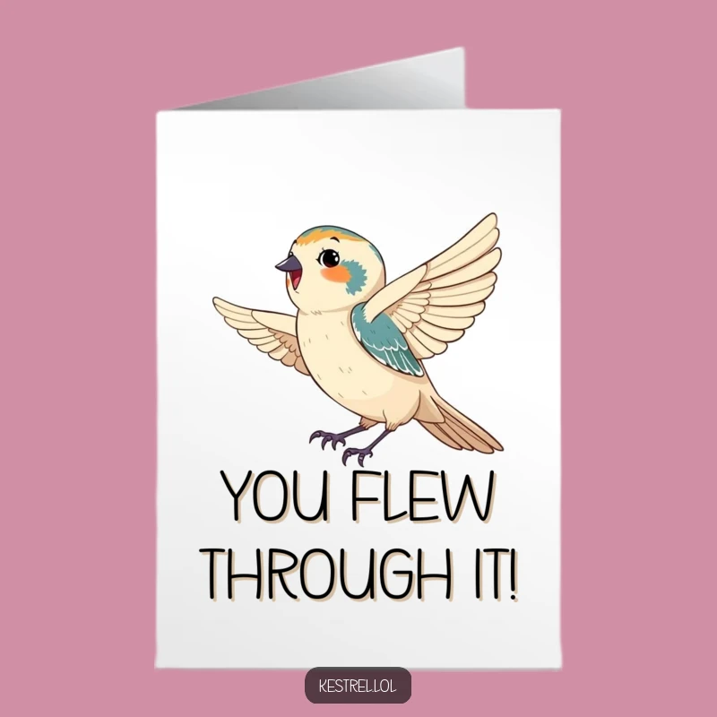Free Printable Kestrel Congrats Card: Lighthearted, Funny Downloadable for Success