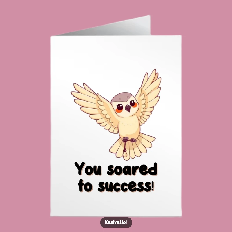 Free Printable Kestrel Aerial Congrats Card - Majestic Downloadable Gift for Success