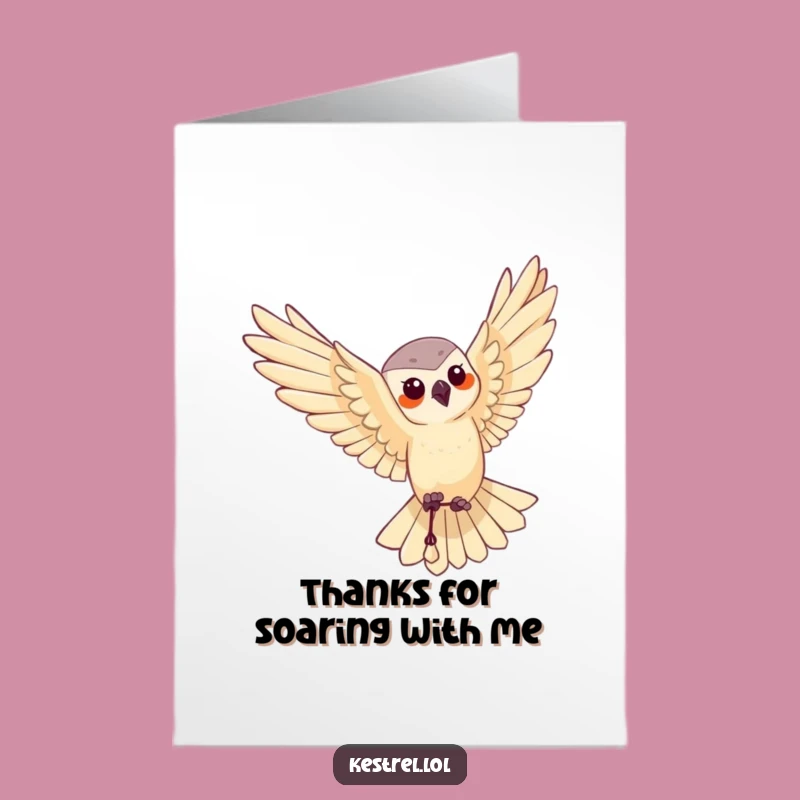 Free Printable Kestrel Aerial Thank You Card - Elegant Downloadable Greeting
