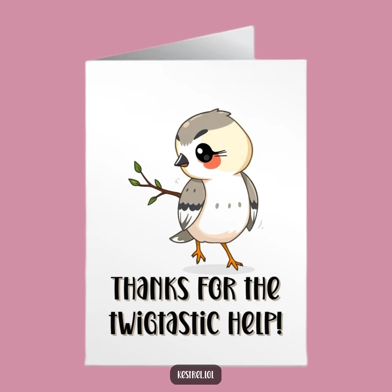 Free Printable Thank You Card: Busy Kestrel Expressing Gratitude, Humorous Downloadable