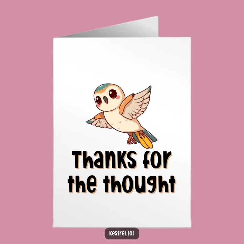 Free Printable Thank You Card: Kestrel's Curious Thanks, Funny Downloadable Gift