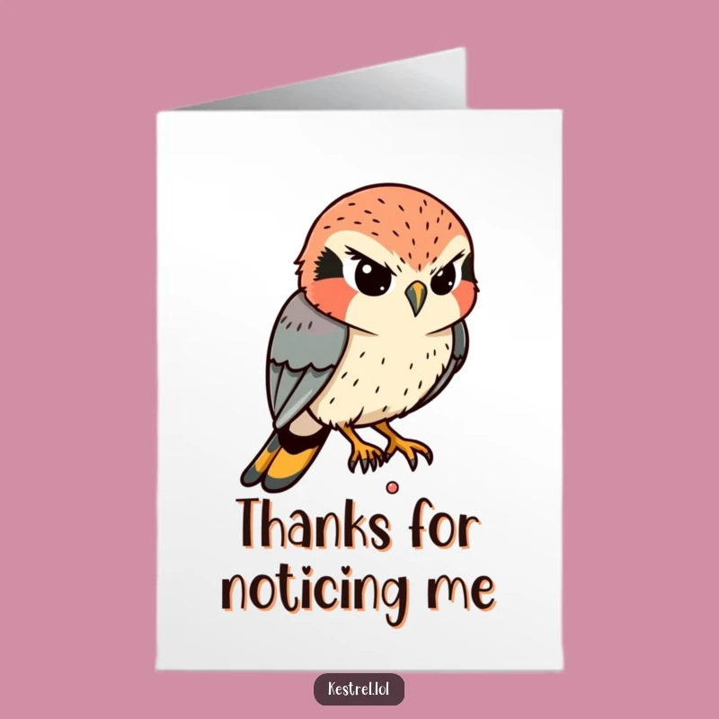 Free Printable Thank You Card: Kestrel's Keen Thanks, Funny Downloadable Gift
