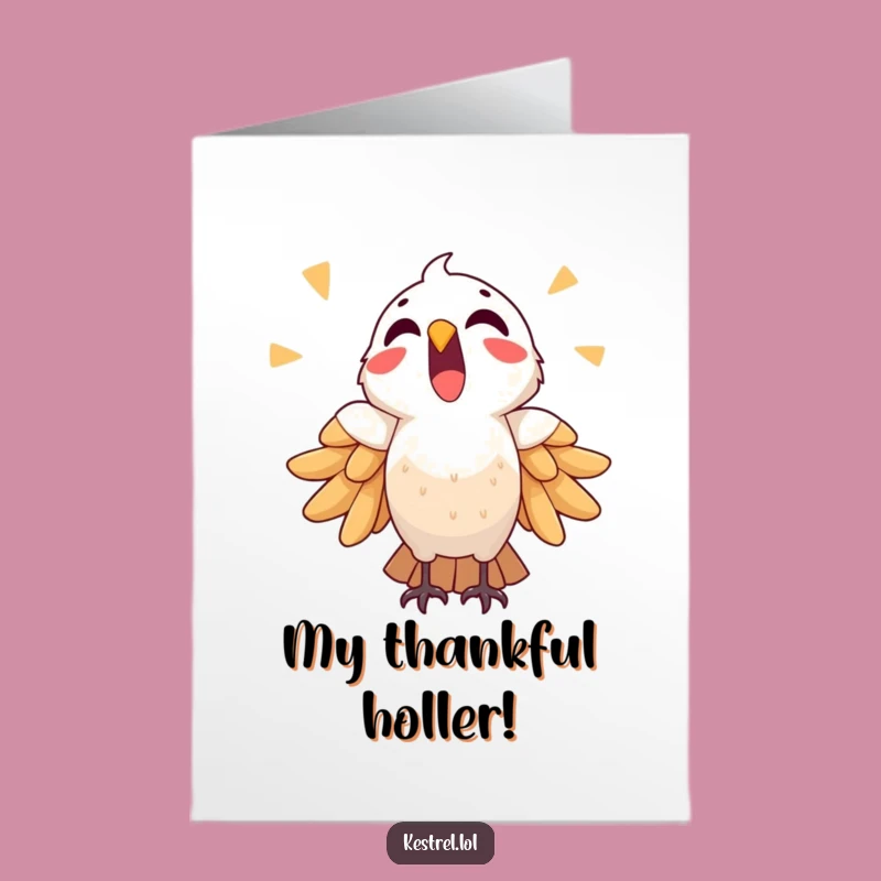 Free Printable Thank You Card: Triumphant Kestrel, Heartfelt Downloadable for Gratitude