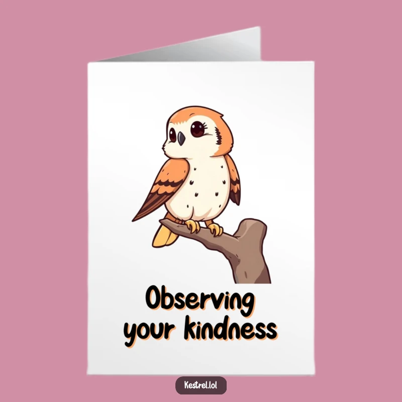 Free Printable Kestrel Thank You Card: Attentive Gratitude Downloadable Gift