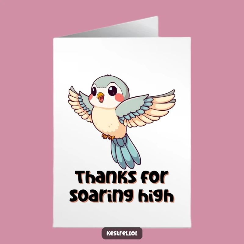 Free Printable Kestrel Thank You Card: Express Gratitude Swiftly