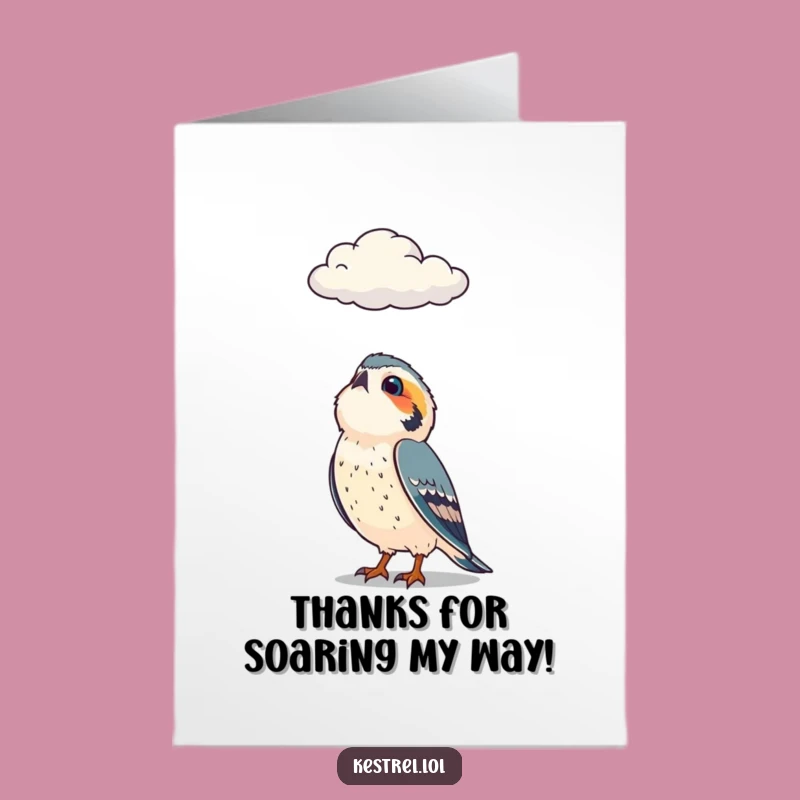 Free Printable Thank You Kestrel Card - Cloud Gazing Funny Downloadable