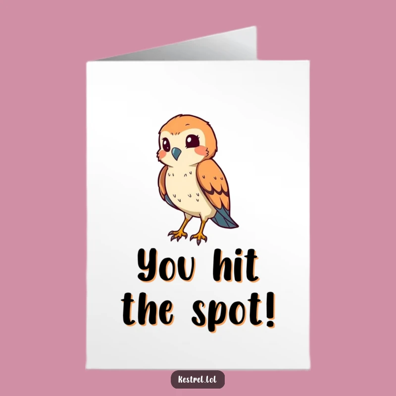 Free Printable Thank You Card: Kestrel Hunt - Funny Downloadable Appreciation!