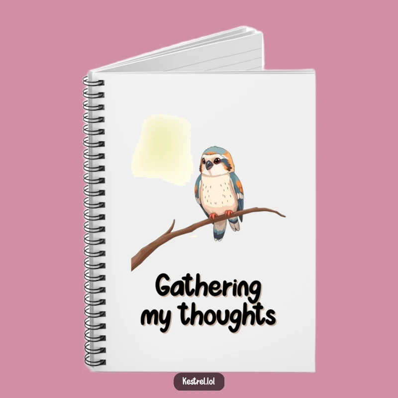 Funny Curious Kestrel Notebook - Jot Down Inquisitive Thoughts