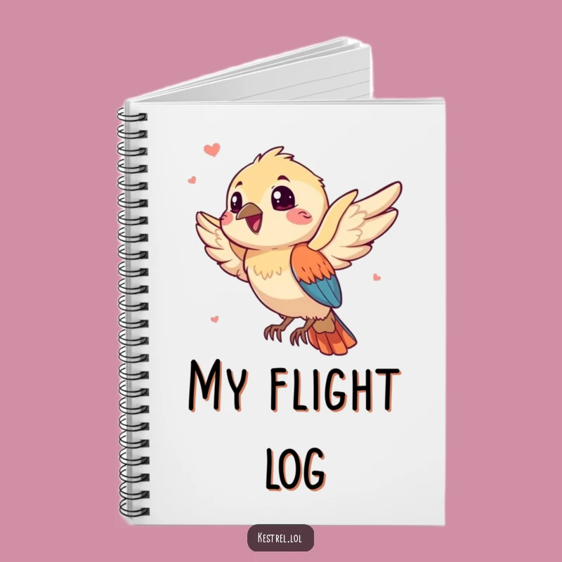 Funny Gleeful Kestrel Notebook - Jot Down Ideas on a Playful Breeze!