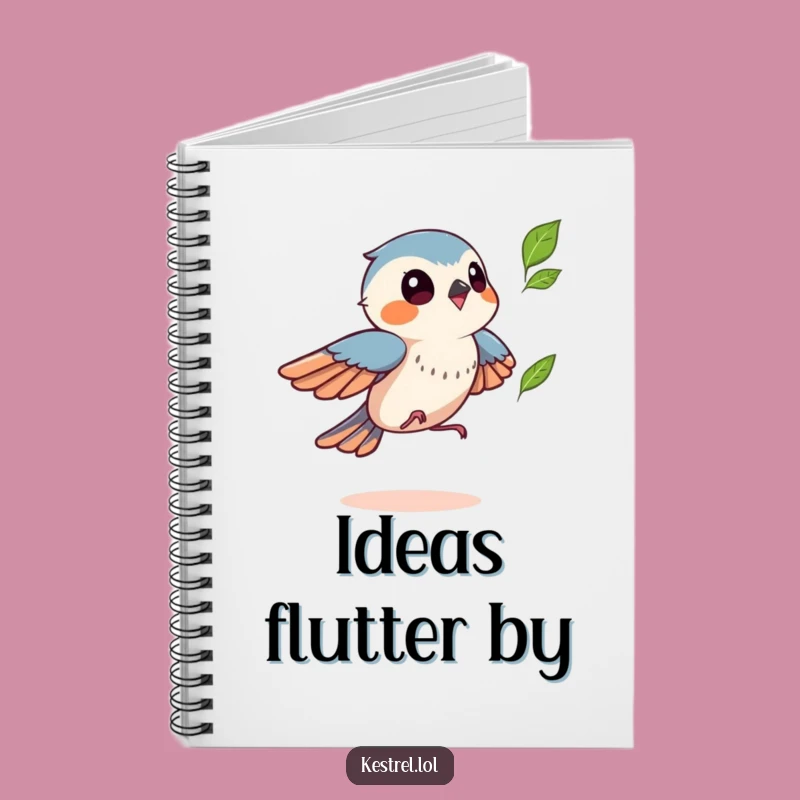 Funny Kestrel Leaf Chase Notebook - Jot Down Playful Ideas Gift