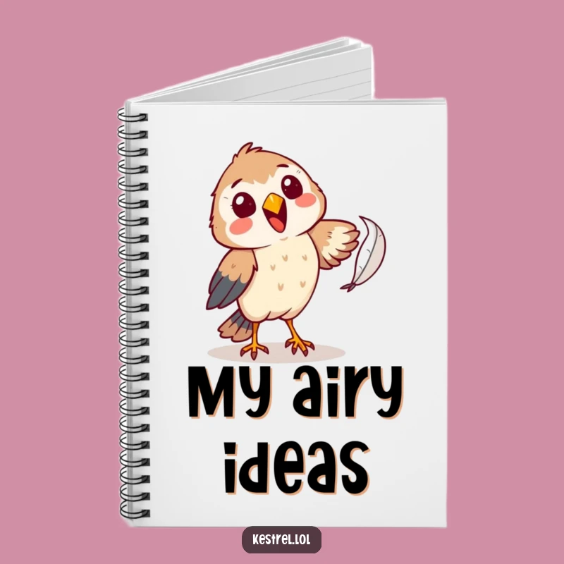 Funny Kestrel Notebook - Comical Feather Journal Gift
