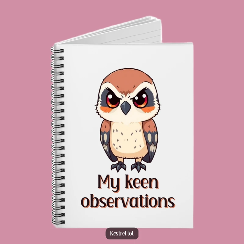 Funny Kestrel Notebook: Jot Down Ideas with a Sharp, Focused Flair