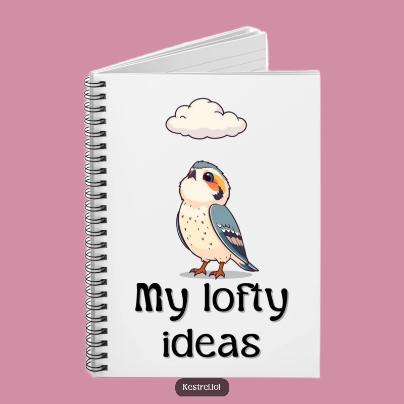 Funny Kestrel Notebook: Jot Down Ideas with Curious Gaze!