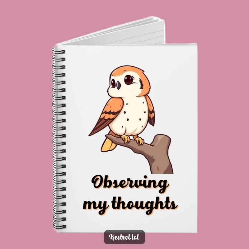 Funny Kestrel Notebook: Keen Observer's Journal, Humorous Gift for Notetakers