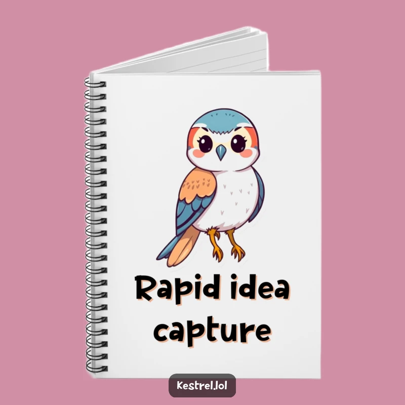 Funny Kestrel Notebook: Swooping Bird Journal, Dynamic Gift Idea