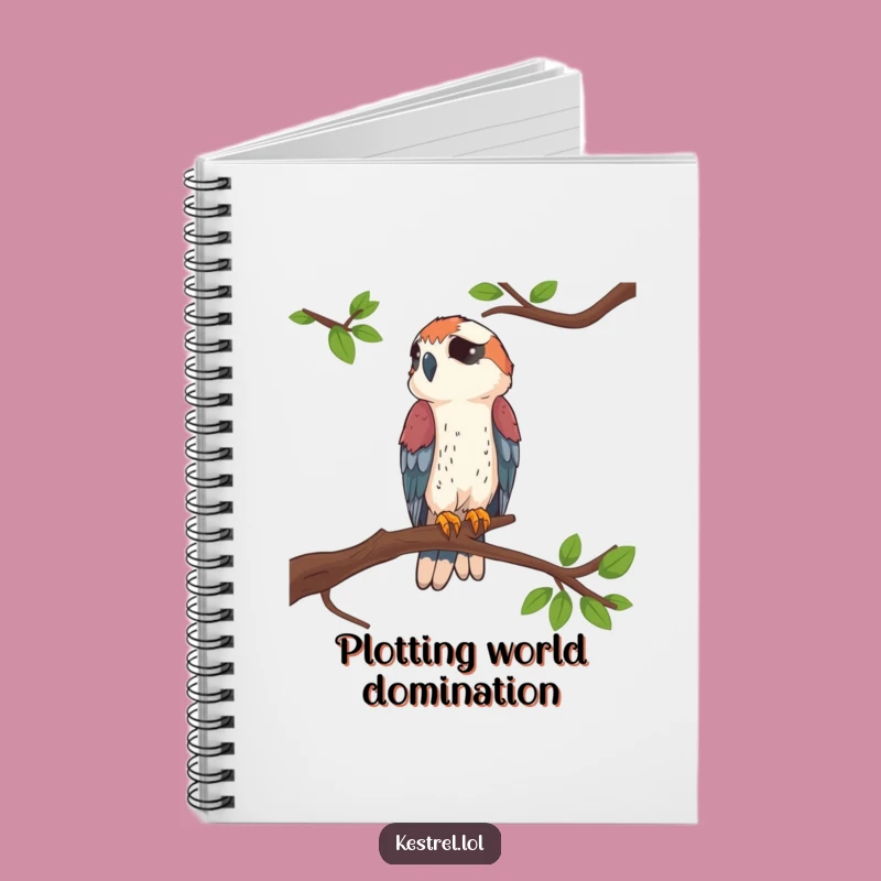 Funny Kestrel Perched Notebook: Journal Your Thoughts with Flair