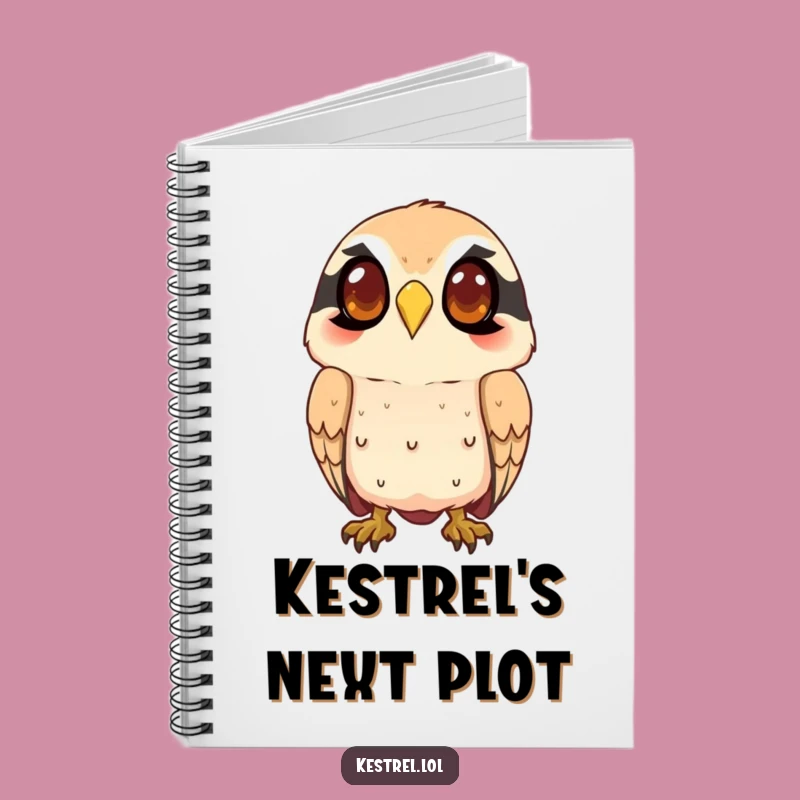 Funny Kestrel Watching Notebook - Journal Character Book for Sharp Notes