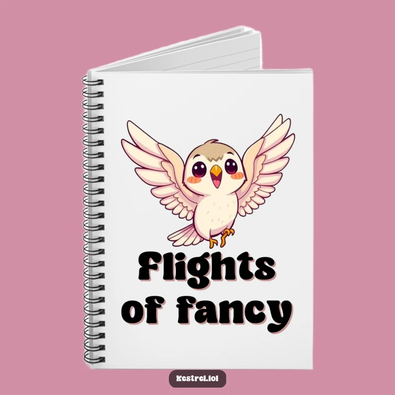 Funny Smiling Kestrel Notebook: Eager Soaring for Ideas