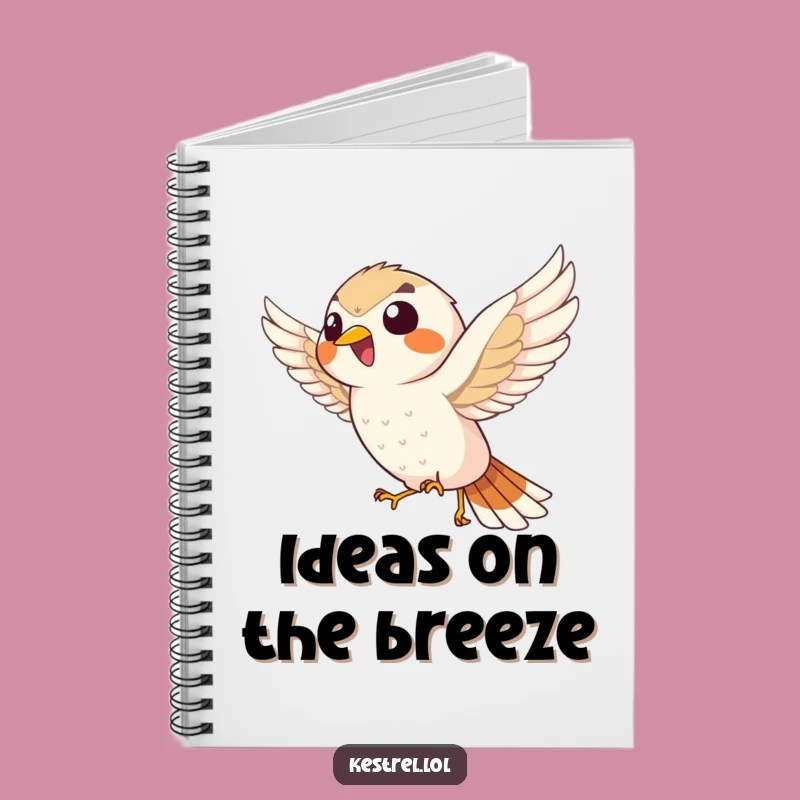 Funny Giggling Kestrel Notebook: Enthusiastic Jotting and Ideas
