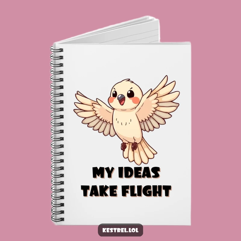Funny Happy Kestrel Notebook: Capture Your Flighty Ideas Gift