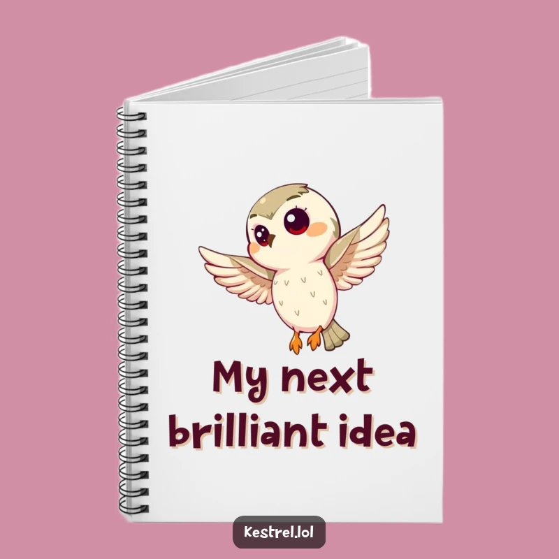 Funny Curious Kestrel Notebook: Jot Down Ideas with Birdly Focus