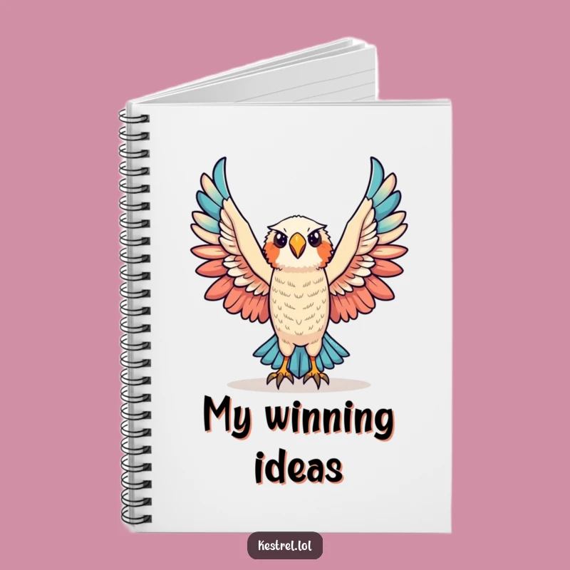 Funny Triumphant Kestrel Notebook: Victory Notes, Wings of Success