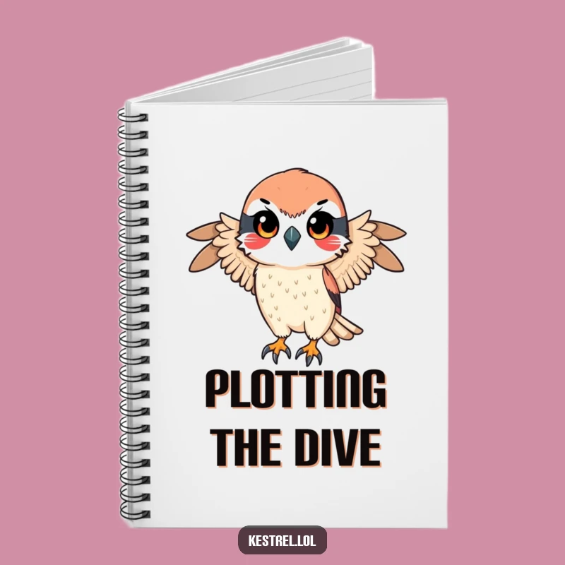 Funny Focused Kestrel Notebook: Jot Down Plans with Bird Intent, Great Funny Gift