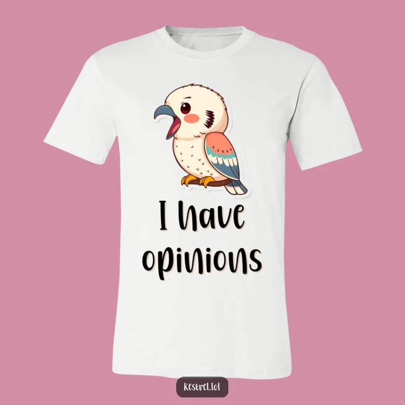 Funny Kestrel Calling T-Shirt - Hilarious Bird Apparel for a Good Laugh