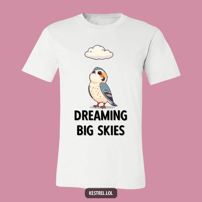 Funny Kestrel Cloud Gazer T-Shirt: Curious Look, Hilarious Wonder!