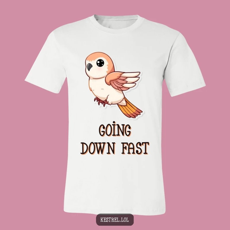 Funny Kestrel Dive T-Shirt: Swift Descent, Action Packed Humor!