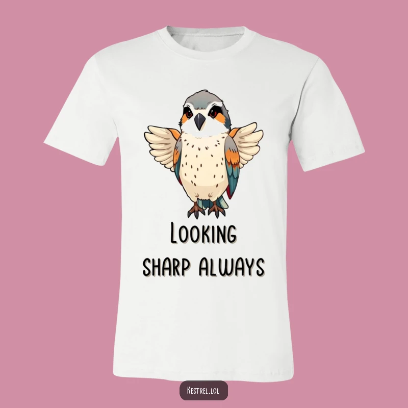 Funny Kestrel Preening T-Shirt - Stylish Bird Lover Gift