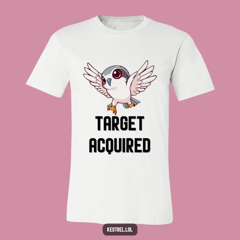 Funny Kestrel T-Shirt: Dive into Action with this Focused Character Tee