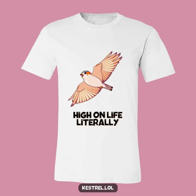 Funny Kestrel Soaring T-Shirt: Energetic Bird Design, Inspiring Gift