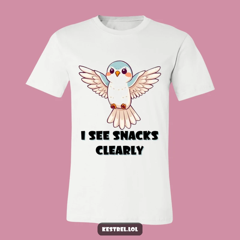 Funny Kestrel Hovering T-Shirt: Joyful Bird Design, Cool Gift for Aviaphiles