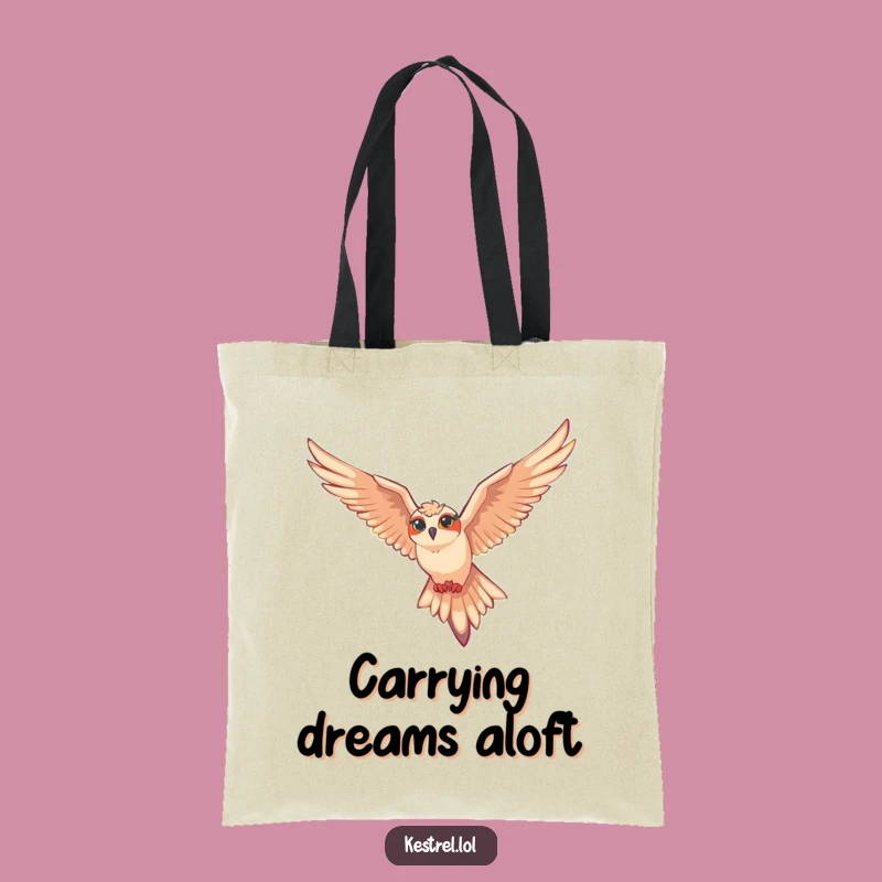 Funny Soaring Kestrel Tote Bag: Effortless Style and Bird Lover Humor