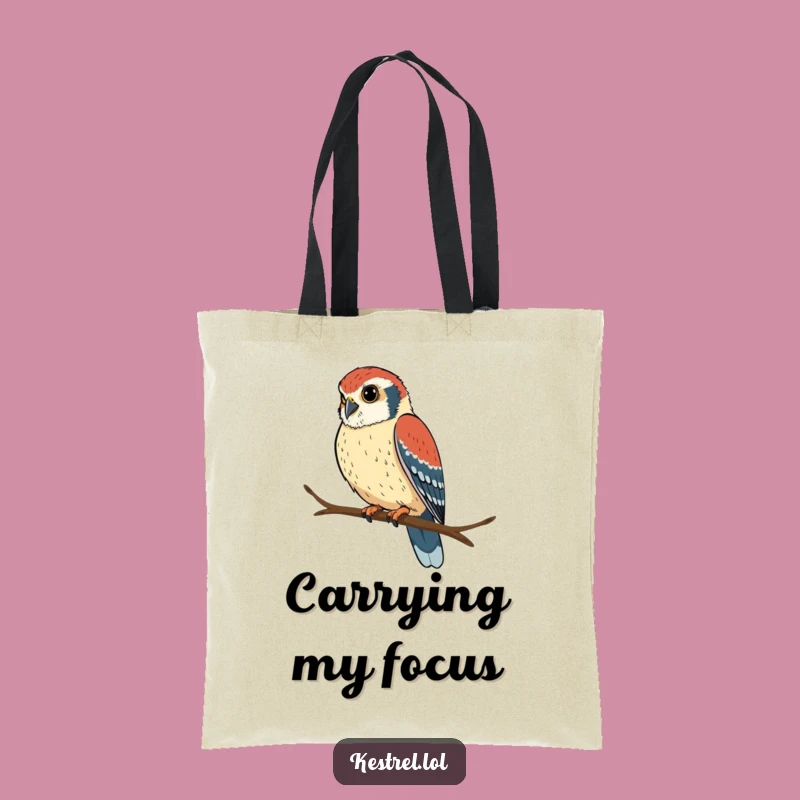 Funny Kestrel Focus Tote Bag: Carry Your Essentials with Keen Precision!