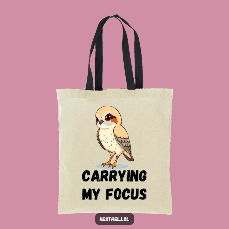 Funny Kestrel Eyes Tote Bag: Carry Your Focus Everywhere!