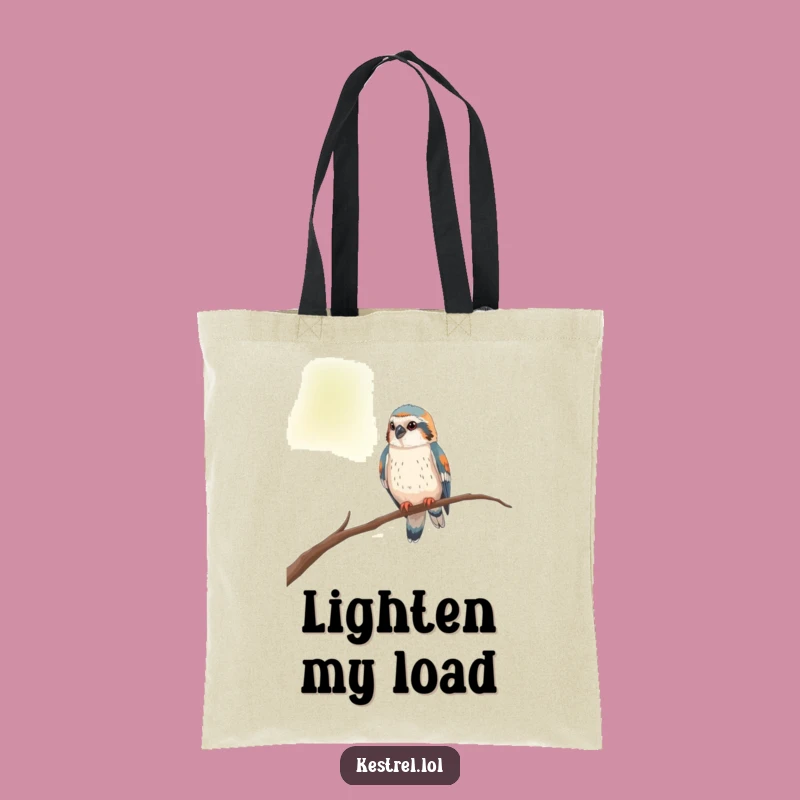 Funny Curious Kestrel Tote Bag - Carry Your Curiosity