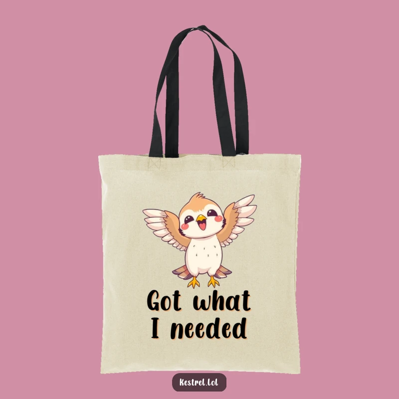 Funny Joyful Kestrel Tote Bag: Carry Your Success with Birdy Flair
