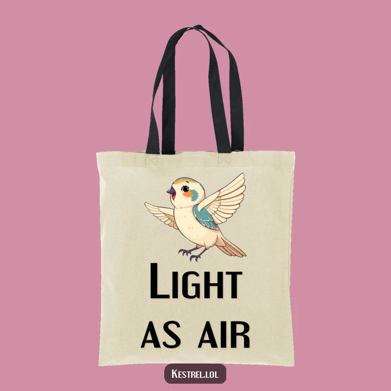 Funny Kestrel Tote Bag: Carry Serene Joy with a Breezy Falcon, Humorous Gift