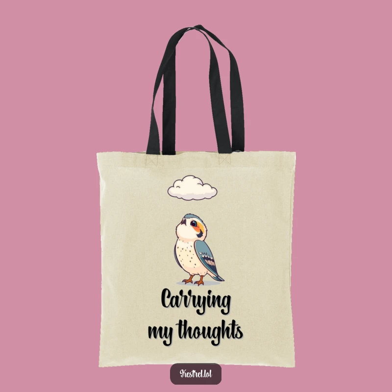 Funny Kestrel Tote Bag: Carry Your Curiosity, Cloud Watching Style!