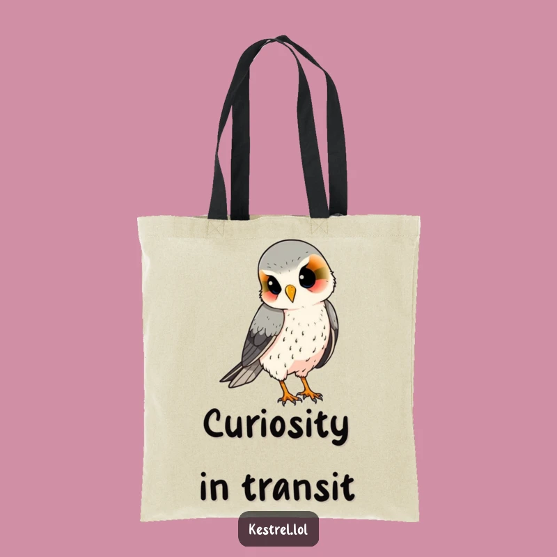Funny Kestrel Tote Bag: Curious Bird Carryall, Practical Gift