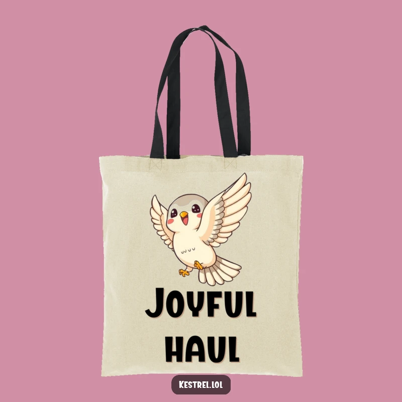 Funny Kestrel Tote Bag: Joyful Swoop - Playful Accessory Gift