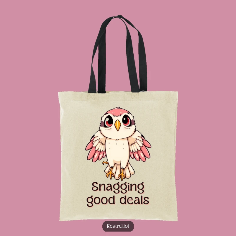 Funny Kestrel Tote Bag: Swooping Action Design, Humorous Bird Accessory