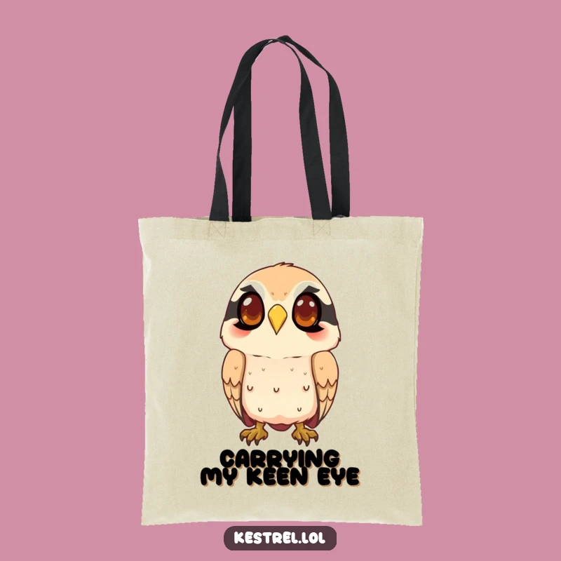 Funny Kestrel Watching Tote Bag - Sharp Character Bag for Daily Views