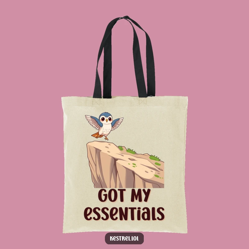 Funny Focused Kestrel Tote Bag: Graceful Carrying, Precision Style